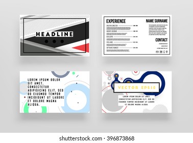 Abstract Background. Geometric Shapes and Frames for Presentation, Annual Reports, Flyers, Brochures, Leaflets, Posters, Business Cards and Document Cover Pages Design. A4 Title Sheet Template.