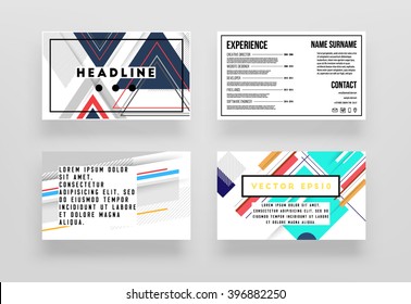 Abstract Background. Geometric Shapes and Frames for Presentation, Annual Reports, Flyers, Brochures, Leaflets, Posters, Business Cards and Document Cover Pages Design. A4 Title Sheet Template.