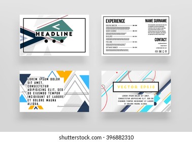 Abstract Background. Geometric Shapes and Frames for Presentation, Annual Reports, Flyers, Brochures, Leaflets, Posters, Business Cards and Document Cover Pages Design. A4 Title Sheet Template.