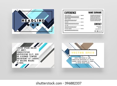 Abstract Background. Geometric Shapes and Frames for Presentation, Annual Reports, Flyers, Brochures, Leaflets, Posters, Business Cards and Document Cover Pages Design. A4 Title Sheet Template.