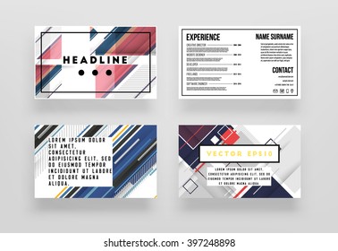 Abstract Background. Geometric Shapes and Frames for Presentation, Annual Reports, Flyers, Brochures, Leaflets, Posters, Business Cards and Document Cover Pages Design. A4 Title Sheet Template.