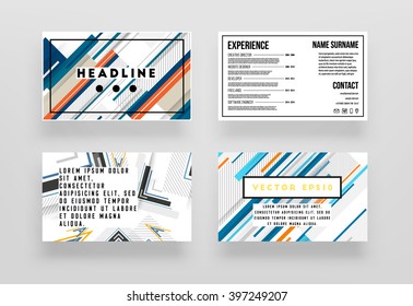 Abstract Background. Geometric Shapes and Frames for Presentation, Annual Reports, Flyers, Brochures, Leaflets, Posters, Business Cards and Document Cover Pages Design. A4 Title Sheet Template.