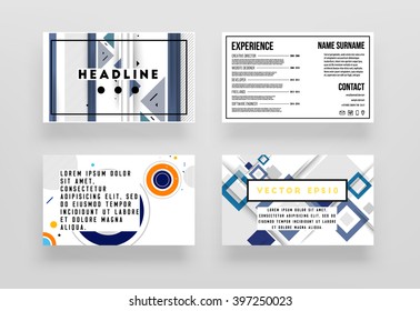 Abstract Background. Geometric Shapes and Frames for Presentation, Annual Reports, Flyers, Brochures, Leaflets, Posters, Business Cards and Document Cover Pages Design. A4 Title Sheet Template.