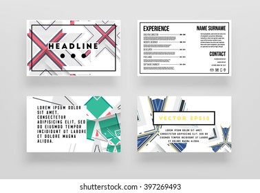 Abstract Background. Geometric Shapes and Frames for Presentation, Annual Reports, Flyers, Brochures, Leaflets, Posters, Business Cards and Document Cover Pages Design. A4 Title Sheet Template