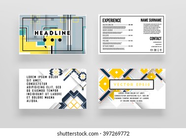 Abstract Background. Geometric Shapes and Frames for Presentation, Annual Reports, Flyers, Brochures, Leaflets, Posters, Business Cards and Document Cover Pages Design. A4 Title Sheet Template