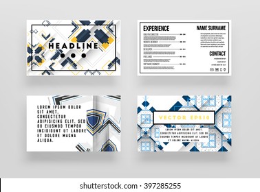 Abstract Background. Geometric Shapes and Frames for Presentation, Annual Reports, Flyers, Brochures, Leaflets, Posters, Business Cards and Document Cover Pages Design. A4 Title Sheet Template