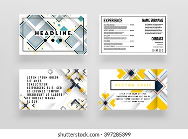 Abstract Background. Geometric Shapes and Frames for Presentation, Annual Reports, Flyers, Brochures, Leaflets, Posters, Business Cards and Document Cover Pages Design. A4 Title Sheet Template