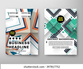 Abstract Background. Geometric Shapes and Frames for Presentation, Annual Reports, Flyers, Brochures, Leaflets, Posters, Business Cards and Document Cover Pages Design. A4 Title Sheet Template.