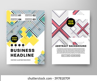 Abstract Background. Geometric Shapes and Frames for Presentation, Annual Reports, Flyers, Brochures, Leaflets, Posters, Business Cards and Document Cover Pages Design. A4 Title Sheet Template.