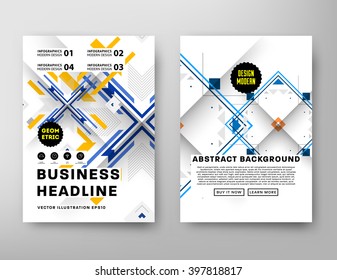 Abstract Background. Geometric Shapes and Frames for Presentation, Annual Reports, Flyers, Brochures, Leaflets, Posters, Business Cards and Document Cover Pages Design. A4 Title Sheet Template.