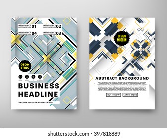 Abstract Background. Geometric Shapes and Frames for Presentation, Annual Reports, Flyers, Brochures, Leaflets, Posters, Business Cards and Document Cover Pages Design. A4 Title Sheet Template.