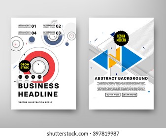 Abstract Background. Geometric Shapes and Frames for Presentation, Annual Reports, Flyers, Brochures, Leaflets, Posters, Business Cards and Document Cover Pages Design. A4 Title Sheet Template.