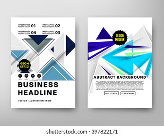 Abstract Background. Geometric Shapes and Frames for Presentation, Annual Reports, Flyers, Brochures, Leaflets, Posters, Business Cards and Document Cover Pages Design. A4 Title Sheet Template.