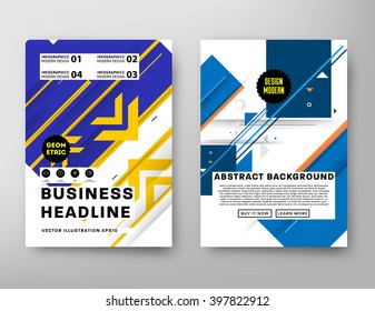 Abstract Background. Geometric Shapes and Frames for Presentation, Annual Reports, Flyers, Brochures, Leaflets, Posters, Business Cards and Document Cover Pages Design. A4 Title Sheet Template.