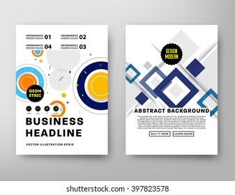 Abstract Background. Geometric Shapes and Frames for Presentation, Annual Reports, Flyers, Brochures, Leaflets, Posters, Business Cards and Document Cover Pages Design. A4 Title Sheet Template.