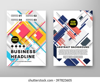 Abstract Background. Geometric Shapes and Frames for Presentation, Annual Reports, Flyers, Brochures, Leaflets, Posters, Business Cards and Document Cover Pages Design. A4 Title Sheet Template.