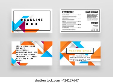 Abstract Background. Geometric Shapes and Frames for Presentation, Annual Reports, Flyers, Brochures, Leaflets, Posters, Business Cards and Document Cover Pages Design.