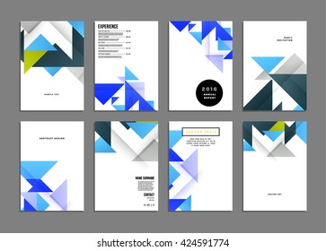 Abstract Background. Geometric Shapes and Frames for Presentation, Annual Reports, Flyers, Brochures, Leaflets, Posters, Business Cards and Document Cover Pages Design. A4 Title Sheet Template