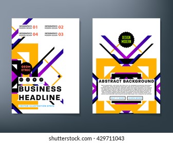 Abstract Background. Geometric Shapes and Frames for Presentation, Annual Reports, Flyers, Brochures, Leaflets, Posters, Business Cards and Document Cover Pages Design. A4 Title Sheet Template.