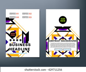 Abstract Background. Geometric Shapes and Frames for Presentation, Annual Reports, Flyers, Brochures, Leaflets, Posters, Business Cards and Document Cover Pages Design. A4 Title Sheet Template.