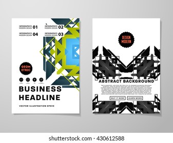 Abstract Background. Geometric Shapes and Frames for Presentation, Annual Reports, Flyers, Brochures, Leaflets, Posters, Business Cards and Document Cover Pages Design. A4 Title Sheet Template