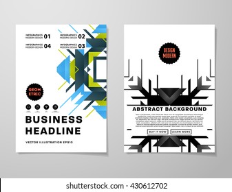 Abstract Background. Geometric Shapes and Frames for Presentation, Annual Reports, Flyers, Brochures, Leaflets, Posters, Business Cards and Document Cover Pages Design. A4 Title Sheet Template