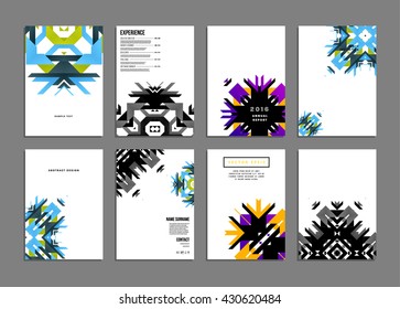 Abstract Background. Geometric Shapes and Frames for Presentation, Annual Reports, Flyers, Brochures, Leaflets, Posters, Business Cards and Document Cover Pages Design. A4 Title Sheet Template