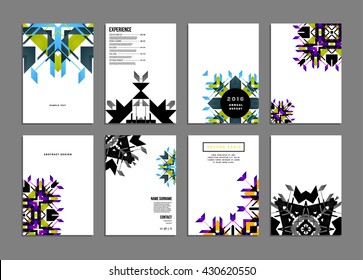 Abstract Background. Geometric Shapes and Frames for Presentation, Annual Reports, Flyers, Brochures, Leaflets, Posters, Business Cards and Document Cover Pages Design. A4 Title Sheet Template
