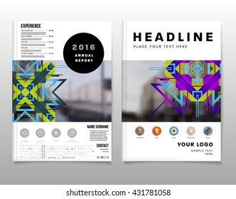 Abstract Background. Geometric Shapes and Frames for Presentation, Annual Reports, Flyers, Brochures, Leaflets, Posters, Business Cards and Document Cover Pages Design. A4 Title Sheet Template.
