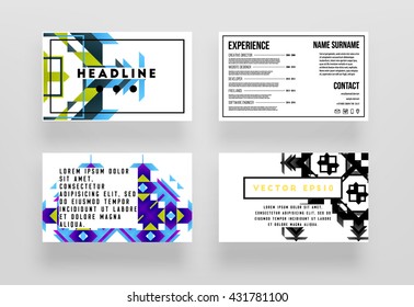 Abstract Background. Geometric Shapes and Frames for Presentation, Annual Reports, Flyers, Brochures, Leaflets, Posters, Business Cards and Document Cover Pages Design. A4 Title Sheet Template.