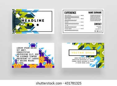 Abstract Background. Geometric Shapes and Frames for Presentation, Annual Reports, Flyers, Brochures, Leaflets, Posters, Business Cards and Document Cover Pages Design. A4 Title Sheet Template.