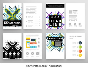Abstract Background. Geometric Shapes and Frames for Presentation, Annual Reports, Flyers, Brochures, Leaflets, Posters, Business Cards and Document Cover Pages Design. A4 Title Sheet Template.