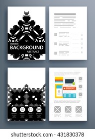 Abstract Background. Geometric Shapes and Frames for Presentation, Annual Reports, Flyers, Brochures, Leaflets, Posters, Business Cards and Document Cover Pages Design. A4 Title Sheet Template.