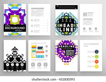 Abstract Background. Geometric Shapes and Frames for Presentation, Annual Reports, Flyers, Brochures, Leaflets, Posters, Business Cards and Document Cover Pages Design. A4 Title Sheet Template.