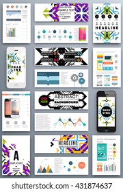 Abstract Background. Geometric Shapes and Frames for Presentation, Annual Reports, Flyers, Brochures, Leaflets, Posters, Business Cards and Document Cover Pages Design. A4 Title Sheet Template.