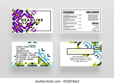 Abstract Background. Geometric Shapes and Frames for Presentation, Annual Reports, Flyers, Brochures, Leaflets, Posters, Business Cards and Document Cover Pages Design. A4 Title Sheet Template.