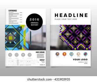Abstract Background. Geometric Shapes and Frames for Presentation, Annual Reports, Flyers, Brochures, Leaflets, Posters, Business Cards and Document Cover Pages Design. A4 Title Sheet Template.
