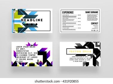 Abstract Background. Geometric Shapes and Frames for Presentation, Annual Reports, Flyers, Brochures, Leaflets, Posters, Business Cards and Document Cover Pages Design. A4 Title Sheet Template.