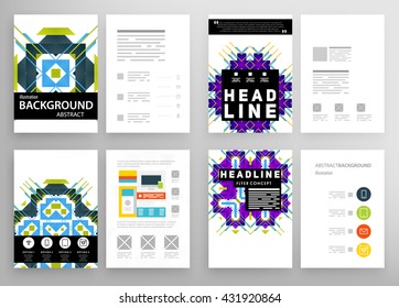 Abstract Background. Geometric Shapes and Frames for Presentation, Annual Reports, Flyers, Brochures, Leaflets, Posters, Business Cards and Document Cover Pages Design. A4 Title Sheet Template.