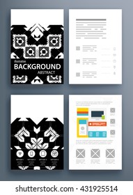 Abstract Background. Geometric Shapes and Frames for Presentation, Annual Reports, Flyers, Brochures, Leaflets, Posters, Business Cards and Document Cover Pages Design. A4 Title Sheet Template.