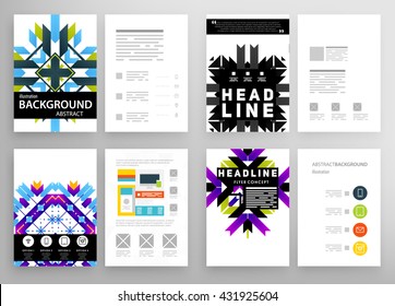 Abstract Background. Geometric Shapes and Frames for Presentation, Annual Reports, Flyers, Brochures, Leaflets, Posters, Business Cards and Document Cover Pages Design. A4 Title Sheet Template.