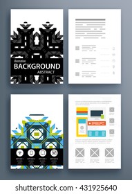 Abstract Background. Geometric Shapes and Frames for Presentation, Annual Reports, Flyers, Brochures, Leaflets, Posters, Business Cards and Document Cover Pages Design. A4 Title Sheet Template.