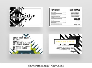 Abstract Background. Geometric Shapes and Frames for Presentation, Annual Reports, Flyers, Brochures, Leaflets, Posters, Business Cards and Document Cover Pages Design. A4 Title Sheet Template.