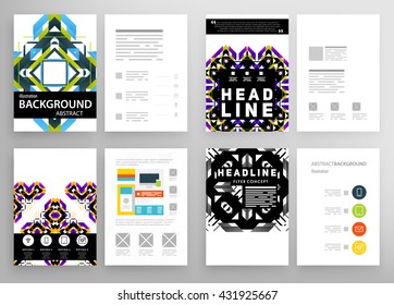 Abstract Background. Geometric Shapes and Frames for Presentation, Annual Reports, Flyers, Brochures, Leaflets, Posters, Business Cards and Document Cover Pages Design. A4 Title Sheet Template.