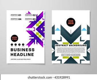 Resumo do histórico. Formas e Quadros Geométricos para Apresentação, Relatórios Anuais, Panfletos, Brochuras, Folhetos, Pôsteres, Cartões de Visita e Projeto de Folhas de Capa de Documentos. Modelo de Folha de Título A4