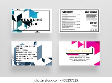 Abstract Background. Geometric Shapes and Frames for Presentation, Annual Reports, Flyers, Brochures, Leaflets, Posters, Business Cards and Document Cover Pages Design. A4 Title Sheet Template