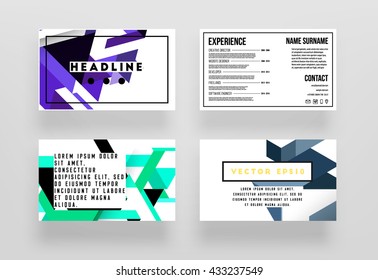 Abstract Background. Geometric Shapes and Frames for Presentation, Annual Reports, Flyers, Brochures, Leaflets, Posters, Business Cards and Document Cover Pages Design. A4 Title Sheet Template