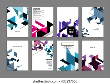Abstract Background. Geometric Shapes and Frames for Presentation, Annual Reports, Flyers, Brochures, Leaflets, Posters, Business Cards and Document Cover Pages Design. A4 Title Sheet Template