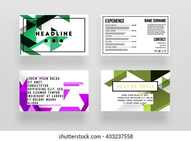 Abstract Background. Geometric Shapes and Frames for Presentation, Annual Reports, Flyers, Brochures, Leaflets, Posters, Business Cards and Document Cover Pages Design. A4 Title Sheet Template