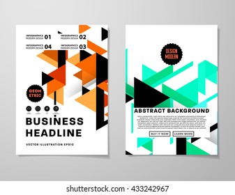 Abstract Background. Geometric Shapes and Frames for Presentation, Annual Reports, Flyers, Brochures, Leaflets, Posters, Business Cards and Document Cover Pages Design. A4 Title Sheet Template